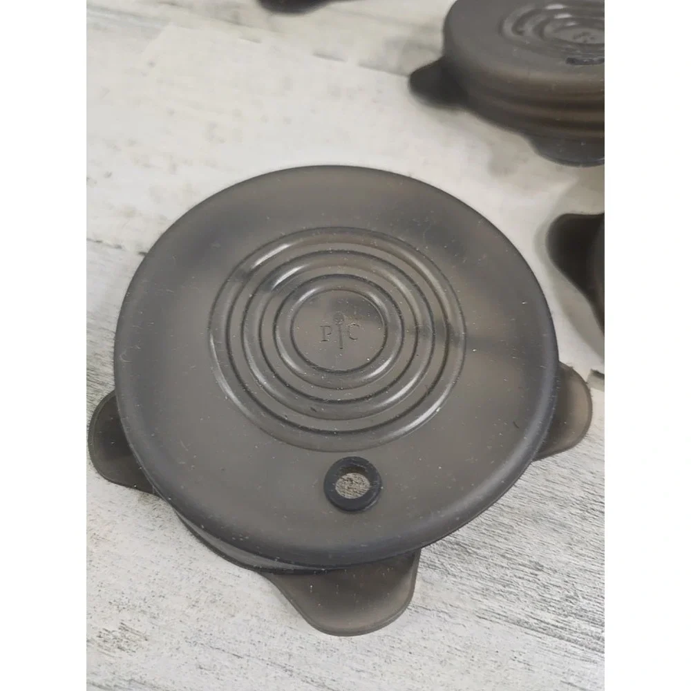 Pampered Chef Silicone Stretch Covers Set of 6 Smoke Grey Reusable Bowl Lids